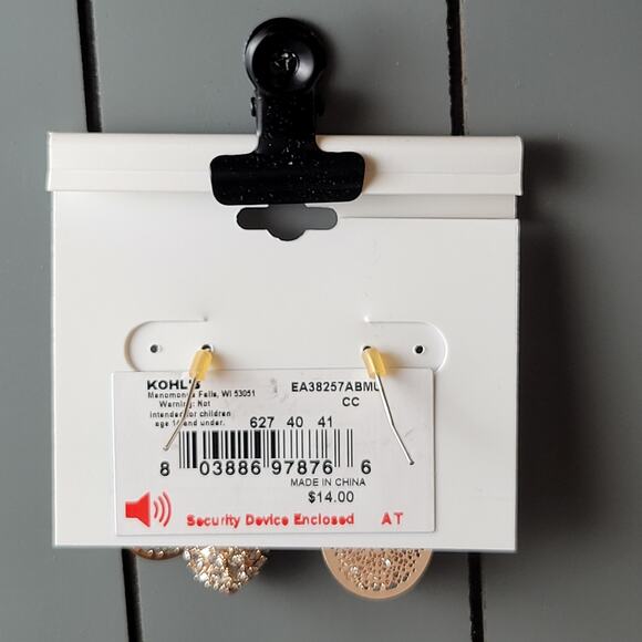 Lauren Conrad Rose Gold Crystal Dangle Earrings New NWT Sparkly Elegant Jewelry - Picture 7 of 7